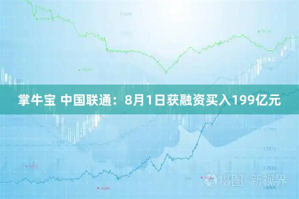 掌牛宝 中国联通：8月1日获融资买入199亿元