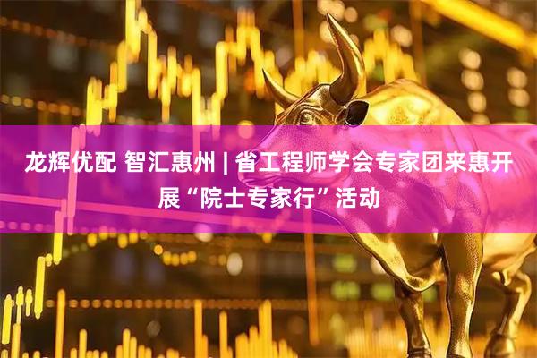 龙辉优配 智汇惠州 | 省工程师学会专家团来惠开展“院士专家行”活动